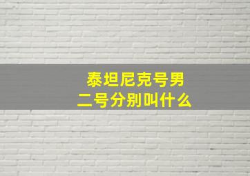 泰坦尼克号男二号分别叫什么