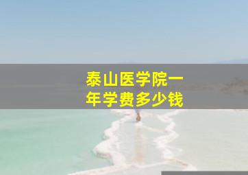 泰山医学院一年学费多少钱