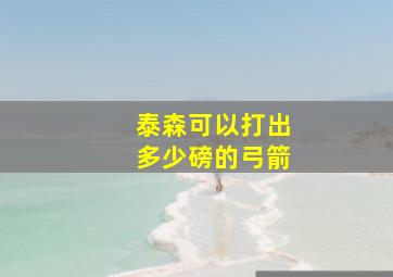 泰森可以打出多少磅的弓箭