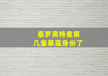 泰罗奥特曼第几集暴露身份了