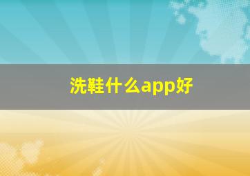 洗鞋什么app好