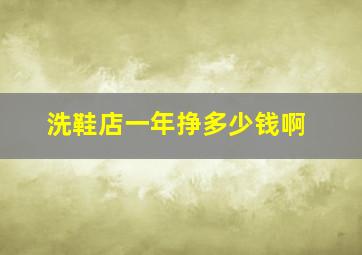 洗鞋店一年挣多少钱啊