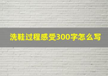 洗鞋过程感受300字怎么写