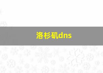 洛杉矶dns