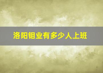 洛阳钼业有多少人上班