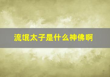 流氓太子是什么神佛啊