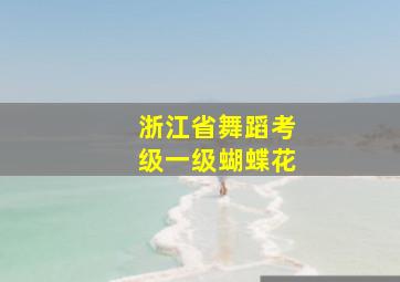 浙江省舞蹈考级一级蝴蝶花