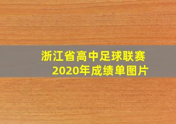 浙江省高中足球联赛2020年成绩单图片