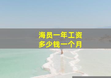 海员一年工资多少钱一个月