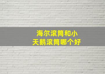 海尔滚筒和小天鹅滚筒哪个好