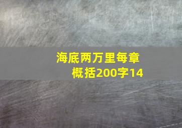 海底两万里每章概括200字14