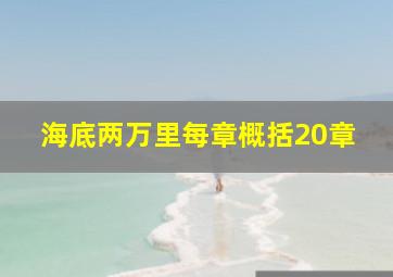 海底两万里每章概括20章