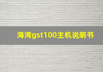 海湾gst100主机说明书