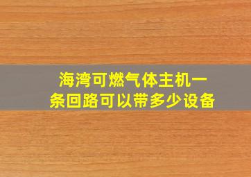 海湾可燃气体主机一条回路可以带多少设备