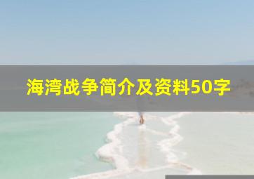 海湾战争简介及资料50字