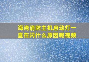 海湾消防主机启动灯一直在闪什么原因呢视频