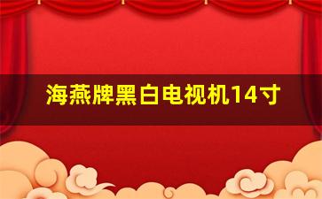 海燕牌黑白电视机14寸