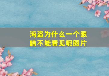 海盗为什么一个眼睛不能看见呢图片