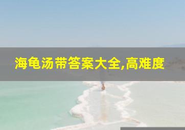 海龟汤带答案大全,高难度