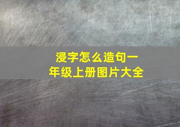 浸字怎么造句一年级上册图片大全