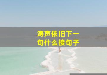 涛声依旧下一句什么接句子