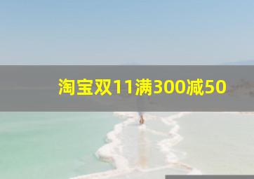 淘宝双11满300减50