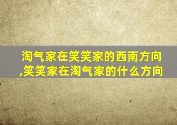 淘气家在笑笑家的西南方向,笑笑家在淘气家的什么方向