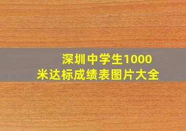 深圳中学生1000米达标成绩表图片大全