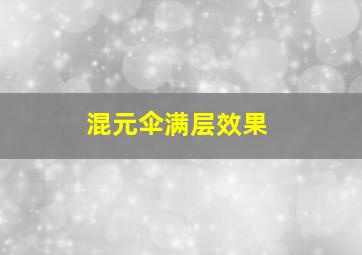 混元伞满层效果