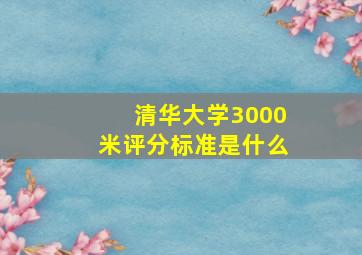 清华大学3000米评分标准是什么