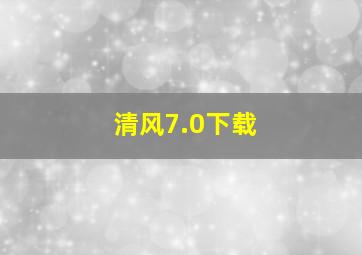 清风7.0下载