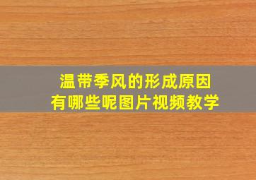 温带季风的形成原因有哪些呢图片视频教学