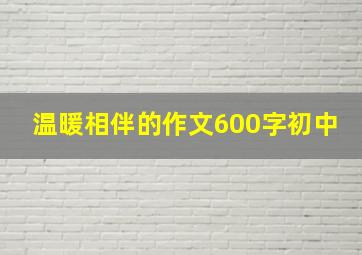 温暖相伴的作文600字初中