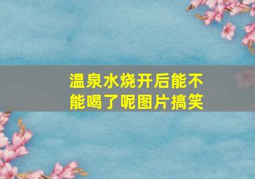 温泉水烧开后能不能喝了呢图片搞笑