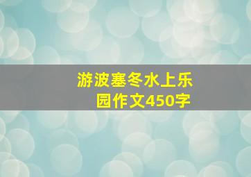 游波塞冬水上乐园作文450字