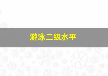 游泳二级水平