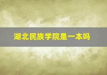 湖北民族学院是一本吗