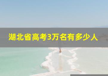 湖北省高考3万名有多少人