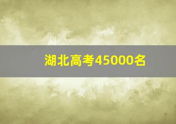 湖北高考45000名