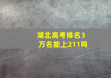 湖北高考排名3万名能上211吗