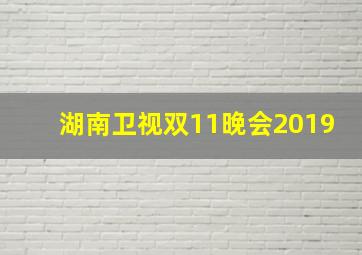 湖南卫视双11晚会2019