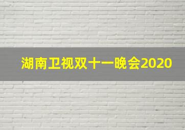 湖南卫视双十一晚会2020