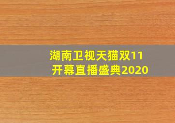 湖南卫视天猫双11开幕直播盛典2020