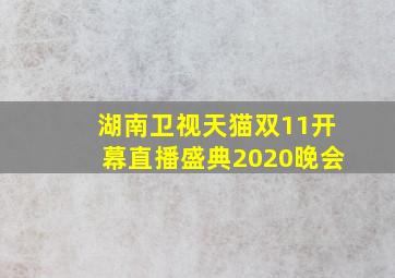 湖南卫视天猫双11开幕直播盛典2020晚会