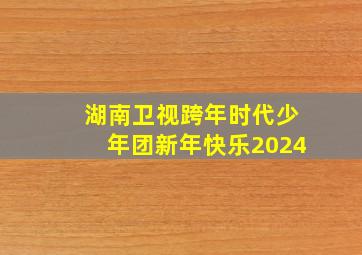 湖南卫视跨年时代少年团新年快乐2024