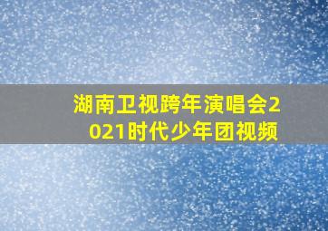 湖南卫视跨年演唱会2021时代少年团视频