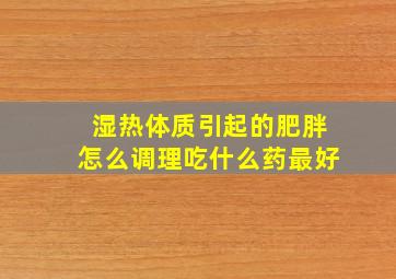 湿热体质引起的肥胖怎么调理吃什么药最好