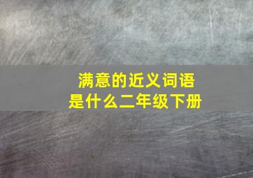 满意的近义词语是什么二年级下册