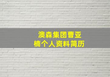 澳森集团曹亚楠个人资料简历