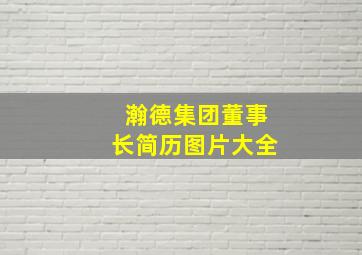 瀚德集团董事长简历图片大全